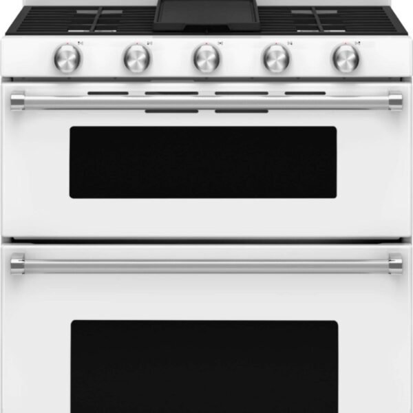 KitchenAid 6.0 Cu. Ft. Self-Cleaning Freestanding Double Oven Gas Convection Range White from Kings Outlet