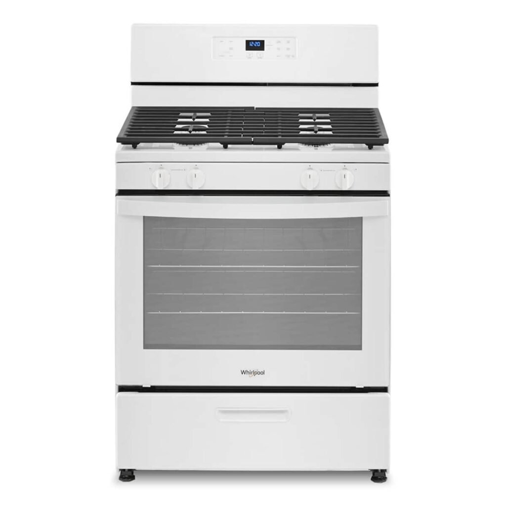 Whirlpool 5.1 Cu. Ft. Freestanding Gas Range Broiler Drawer White from Kings Outlet