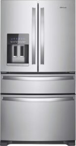 Whirlpool 25 Cu. Ft. Wide French Door Bottom Mount Refrigerator Two-Tier Freezer Storage Stainless from Kings Outlet