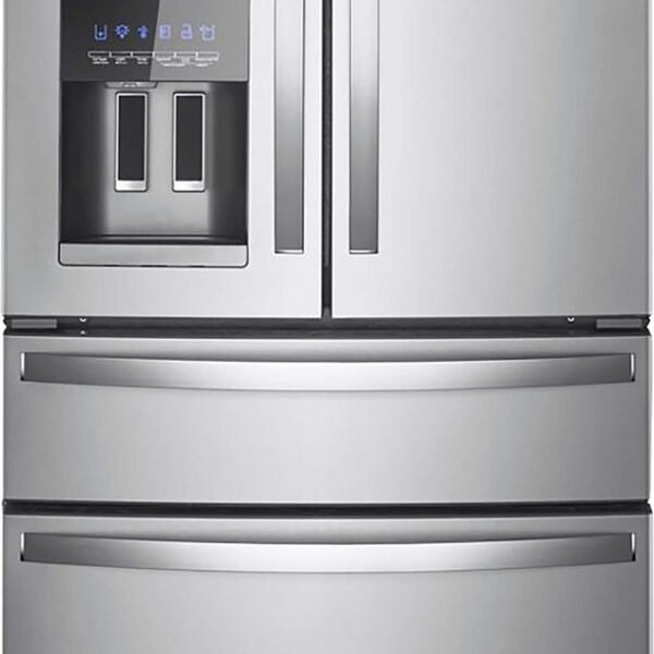 Whirlpool 25 Cu. Ft. Wide French Door Bottom Mount Refrigerator Two-Tier Freezer Storage Stainless from Kings Outlet