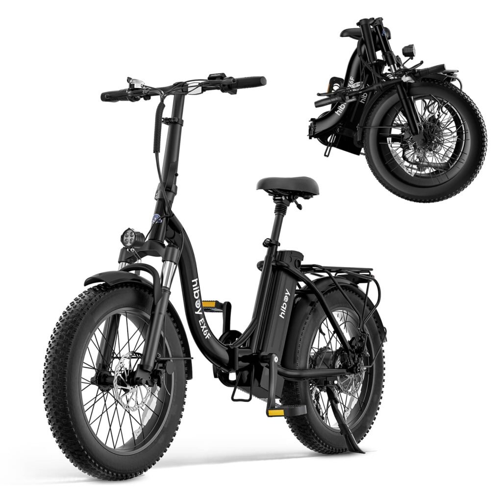 HiBoy EX6F Foldable Electric Bike 75 mi Max Operating Range 25 mph Max Speed from Kings Outlet