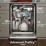 KitchenAid 24" Top Control Built-In Stainless Steel Tub Dishwasher Third Rack Advanced ProDry System from Kings Outlet