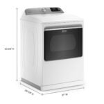 Maytag 7.4 Cu. Ft. Smart Gas Dryer Steam Extra Power Button White from Kings Outlet