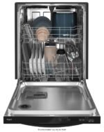 Whirlpool 24" Top Control Built-In Stainless Steel Tub Dishwasher Large Capacity Tall Top Rack from Kings Outlet