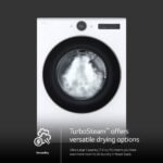 LG 7.4 Cu. Ft. Stackable Smart Gas Dryer Steam Sensor Dry White from Kings Outlet