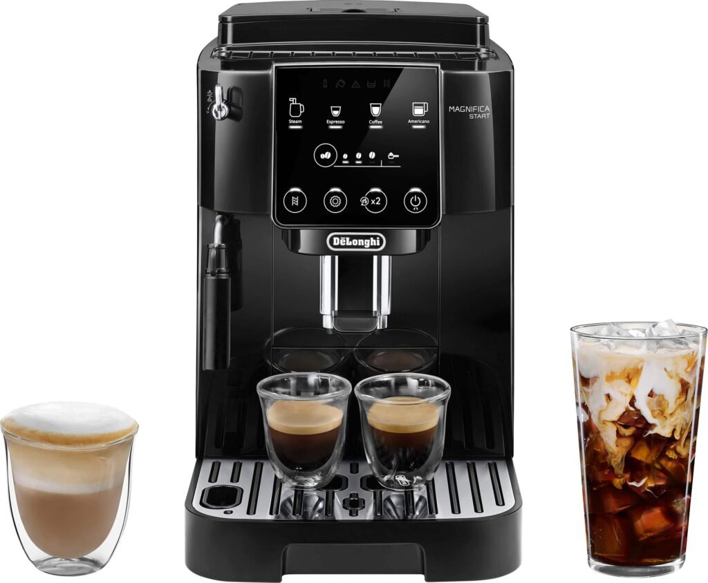 De Longhi Magnifica Start Automatic Coffee Espresso Machine Milk Frother Hot Iced Lattes Coffee from Kings Outlet