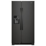 Whirlpool 21 Cu. Ft. Side-by-Side Refrigerator LED Interior Lighting Black from Kings Outlet