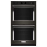 KitchenAid 30" Built-In Electric Convection Double Wall Oven Air Fry Mode Black Stainless Steel from Kings Outlet