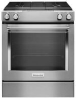 KitchenAid 6.4 Cu. Ft. Self-Cleaning Slide-In Dual Fuel Convection Range Stainless Steel from Kings Outlet