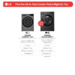 LG 2.4 Cu. Ft. High-Efficiency Smart Front Load Washer Electric Dryer Combo Steam Sensor from Kings Outlet