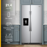 Whirlpool 21 Cu. Ft. Side-by-Side Refrigerator LED Interior Lighting Stainless Steel from Kings Outlet