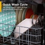 Whirlpool 24" Stainless Steel Dishwasher AI Intelligent Wash 47 dBA . Print Resistant Black from Kings Outlet