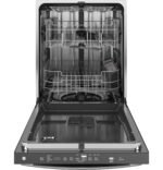 GE 24" Top Control Built-In Stainless Steel Tub Dishwasher 3rd Rack Sanitize Cycle 47 from Kings Outlet