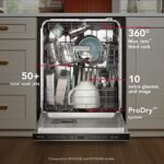 KitchenAid 24" Top Control Built-In Tub Dishwasher Third Level Jet Rack 40+ Total Wash from Kings Outlet