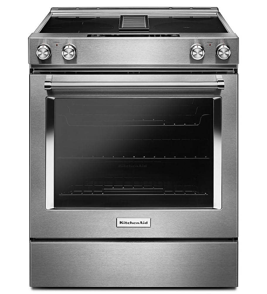 KitchenAid 6.4 Cu. Ft. Self-Cleaning Slide-In Electric Convection Range Stainless Steel from Kings Outlet