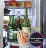 GE Profile 22.3 Cu. Ft. 4-Door French Door Counter-Depth Smart Refrigerator Door-in-Door Storage Stainless from Kings Outlet