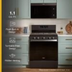 Whirlpool 1.1 Cu. Ft. Over-the-Range Microwave Flush Built-in Design Black Stainless Steel from Kings Outlet