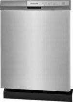 Frigidaire 24" Front Control Built-In Plastic Tub Dishwasher DishSense Sensor Technology 54 dBA Stainless from Kings Outlet