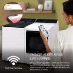 LG 7.3 Cu. Ft. Smart Gas Dryer EasyLoad Door Alpine White from Kings Outlet