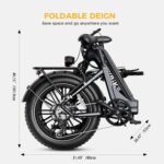 Heybike Ranger S 1000W Foldable Step-Thru Fat-Tire Ebike 55mi Max Range 28mph Max Speed from Kings Outlet