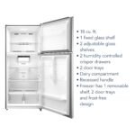 Insignia 18 Cu. Ft. Top-Freezer Refrigerator ENERGY STAR Certification Stainless Steel from Kings Outlet