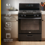 Whirlpool 5.1 Cu. Ft. Freestanding Gas Range Broiler Drawer Black from Kings Outlet