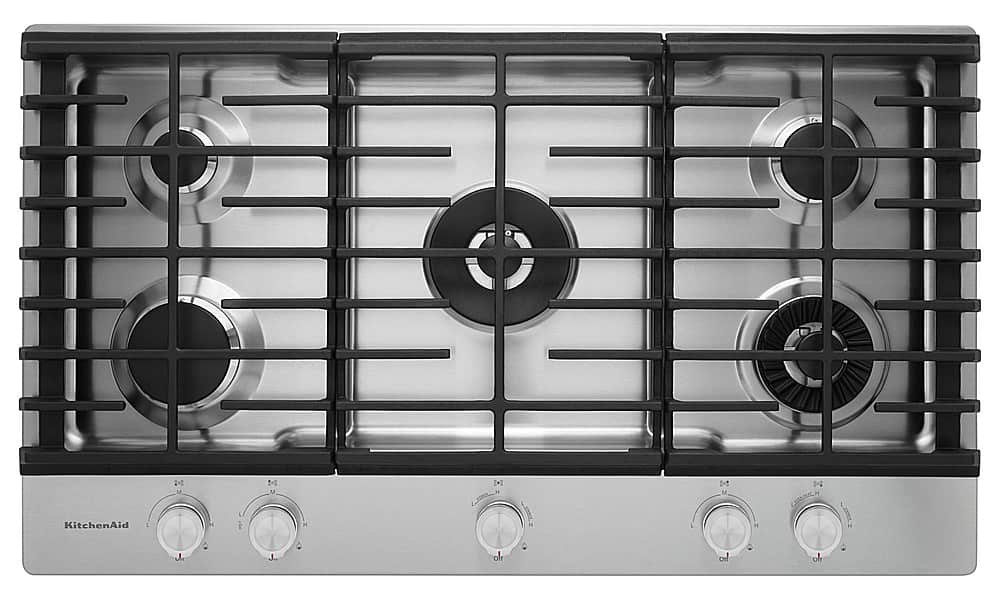 KitchenAid 36" Built-In Gas Cooktop Stainless Steel from Kings Outlet