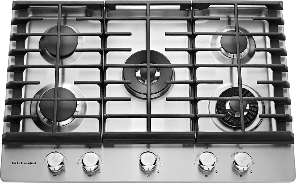 KitchenAid 30" Built-In Gas Cooktop Stainless Steel from Kings Outlet