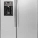 GE 21.9 Cu. Ft. Side-by-Side Counter-Depth Refrigerator Integrated Shelf Support System Stainless Steel from Kings Outlet