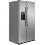 GE 21.9 Cu. Ft. Side-by-Side Counter-Depth Refrigerator Integrated Shelf Support System Stainless Steel from Kings Outlet