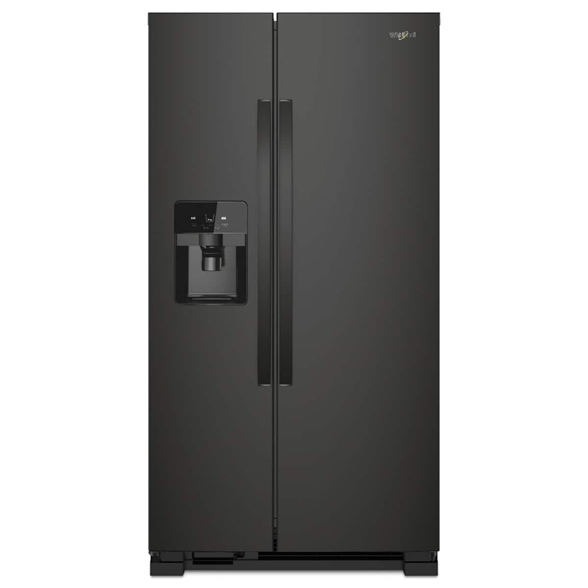 Kings Outlet Whirlpool 25 Cu Ft. Wide Side-by-Side Refrigerator Black Whirlpool 25 Cu Ft. Wide Side-by-Side Refrigerator Black from Kings Outlet