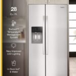 Whirlpool 28.7 Cu. Ft. Side-by-Side Refrigerator TruCool System Fingerprint-Resistant Stainless Finish from Kings Outlet