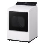LG 7.3 Cu. Ft. Smart Gas Dryer Steam EasyLoad Door Alpine White from Kings Outlet