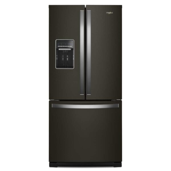 Whirlpool 20 Cu. Ft. Wide French Door Refrigerator Black Stainless Steel from Kings Outlet