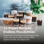 Philips 4400 Fully Automatic Espresso Coffee Machine LatteGo Milk Frother Black Chrome Black/Silver from Kings Outlet