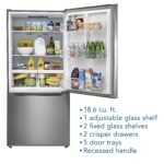 Insignia 18.6 Cu. Ft. Bottom Freezer Refrigerator ENERGY STAR Certification Stainless Steel from Kings Outlet