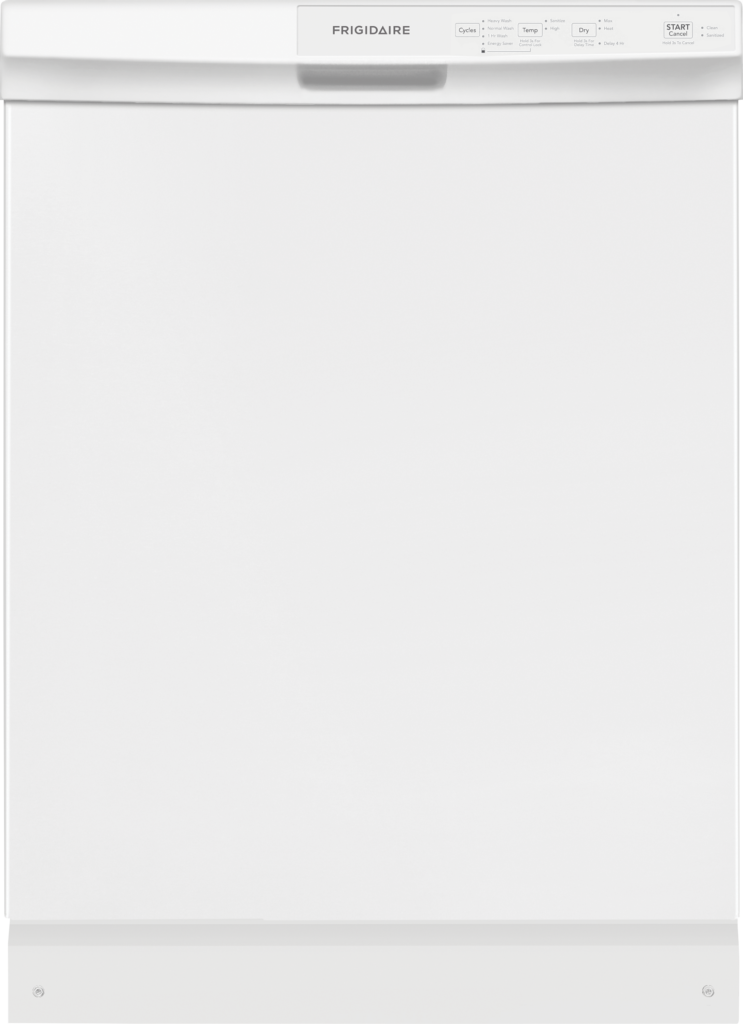 Frigidaire 24" Front Control Built-In Plastic Tub Dishwasher MaxDry 54 dBA White from Kings Outlet