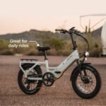 Lectric eBikes XP4 Step-Thru Foldable eBike Max 50mi/28mph + LevelUp Rack Stratus White from Kings Outlet
