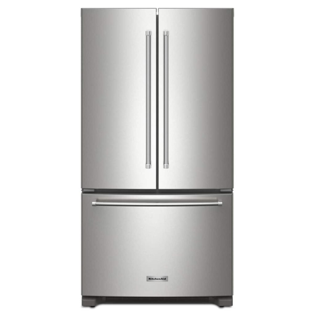 KitchenAid 20 Cu. Ft. French Door Counter-Depth Refrigerator Interior Water Dispenser Stainless Steel from Kings Outlet
