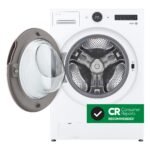 LG 5.0 Cu. Ft. High-Efficiency Stackable Smart Front Load Washer Steam TurboWash 360 White from Kings Outlet