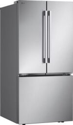 LG Standard Depth MAX 25.1 Cu. Ft. French Door Smart Refrigerator Glide N Serve from Kings Outlet