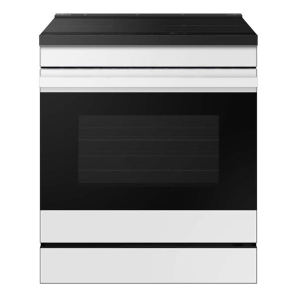 Samsung Bespoke 6.3 Cu. Ft. Slide-In Electric Induction Range Air Fry White Glass from Kings Outlet