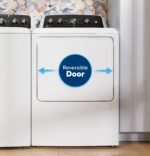 GE 7.2 Cu. Ft. Electric Dryer Long Venting up to 120 Ft White Silver from Kings Outlet