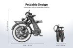 Heybike Ranger S 2.0 Foldable Step-Thru Fat-Tire 750W Ebike Hydraulic Disc Brakes 55 Miles from Kings Outlet