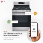 LG 5.8 Cu. Ft. Smart Freestanding Gas Range EasyClean WideView Window Stainless Steel from Kings Outlet