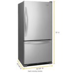 Whirlpool 22 Cu. Ft. Bottom-Freezer Refrigerator SpillGuard Glass Shelves Stainless Steel from Kings Outlet