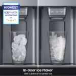Samsung 26.7 cu. ft. Side-by-Side Smart Refrigerator 21.5" Touch-Screen Family Hub Stainless Steel from Kings Outlet