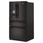 Whirlpool 24.5 Cu. Ft. French Door Refrigerator Two-Tier Freezer Storage Black from Kings Outlet