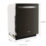 Whirlpool 24" Stainless Steel Dishwasher AI Intelligent Wash 47 dBA . Print Resistant Black from Kings Outlet