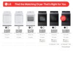 LG 7.3 Cu. Ft. Smart Gas Dryer Steam EasyLoad Door Alpine White from Kings Outlet